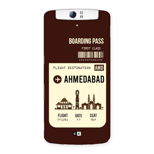 Ahmedabad Boarding Pass Back Case for Oppo N1