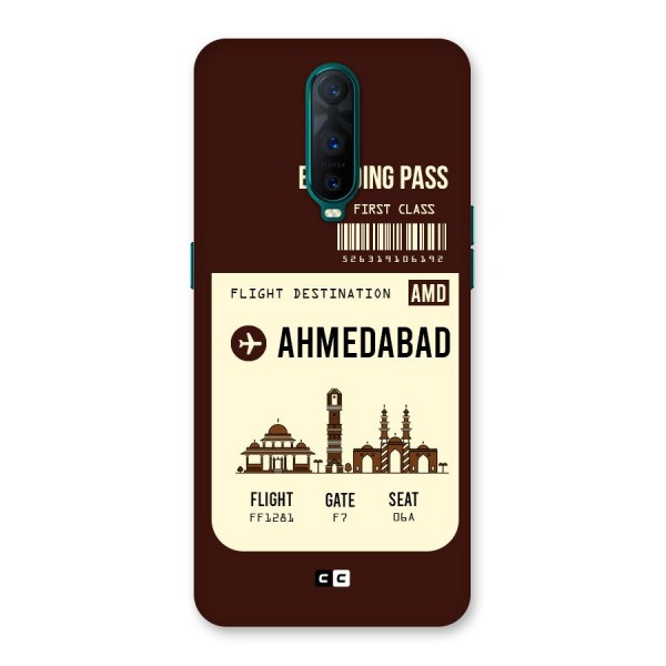 Ahmedabad Boarding Pass Back Case for Oppo R17 Pro