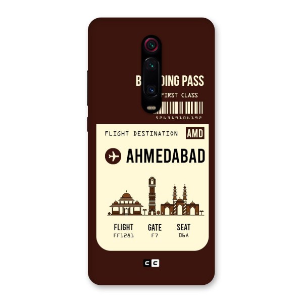 Ahmedabad Boarding Pass Back Case for Redmi K20 Pro