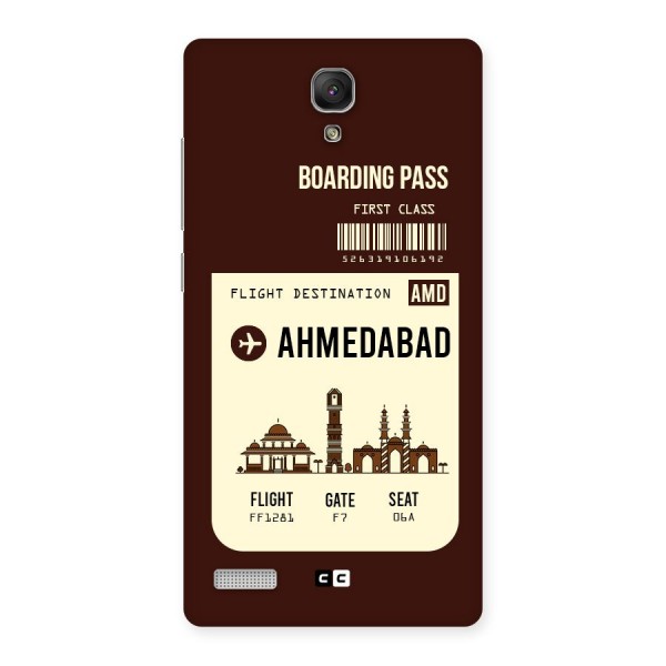 Ahmedabad Boarding Pass Back Case for Redmi Note