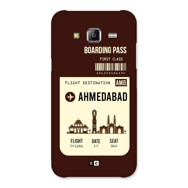 Ahmedabad Boarding Pass Back Case for Samsung Galaxy J2 Prime