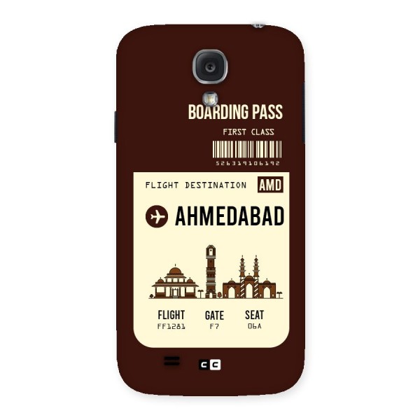 Ahmedabad Boarding Pass Back Case for Samsung Galaxy S4