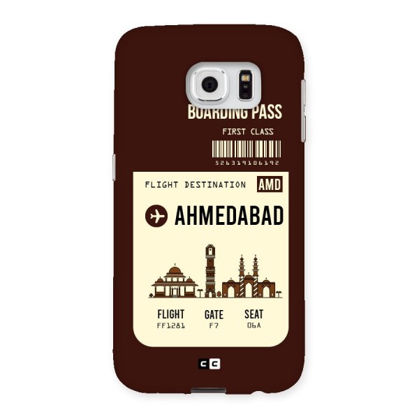 Ahmedabad Boarding Pass Back Case for Samsung Galaxy S6