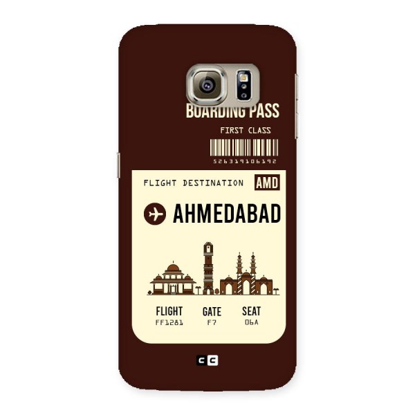 Ahmedabad Boarding Pass Back Case for Samsung Galaxy S6 Edge