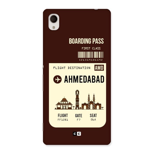 Ahmedabad Boarding Pass Back Case for Sony Xperia M4