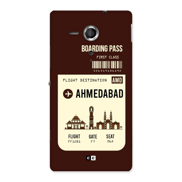 Ahmedabad Boarding Pass Back Case for Sony Xperia SP
