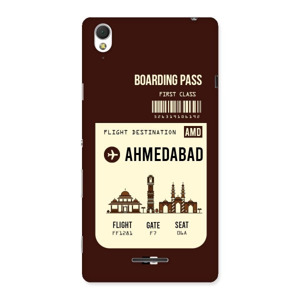Ahmedabad Boarding Pass Back Case for Sony Xperia T3