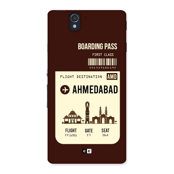 Ahmedabad Boarding Pass Back Case for Sony Xperia Z