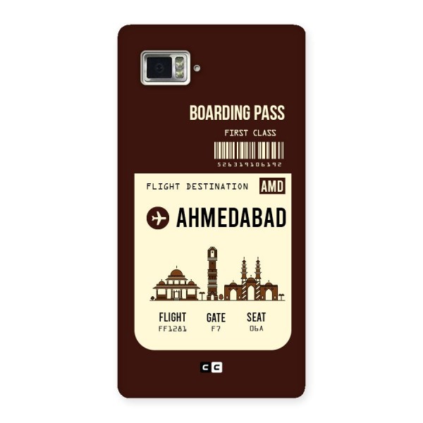 Ahmedabad Boarding Pass Back Case for Vibe Z2 Pro K920