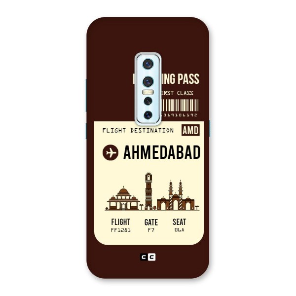 Ahmedabad Boarding Pass Back Case for Vivo V17 Pro