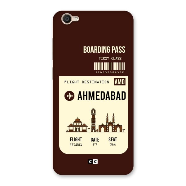 Ahmedabad Boarding Pass Back Case for Vivo Y55