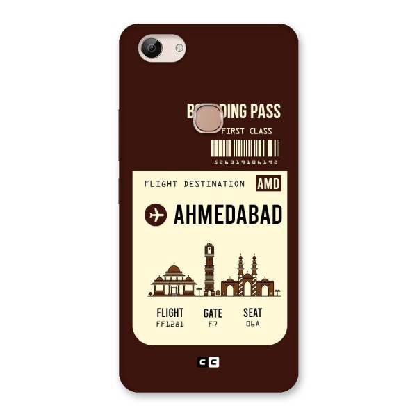 Ahmedabad Boarding Pass Back Case for Vivo Y83