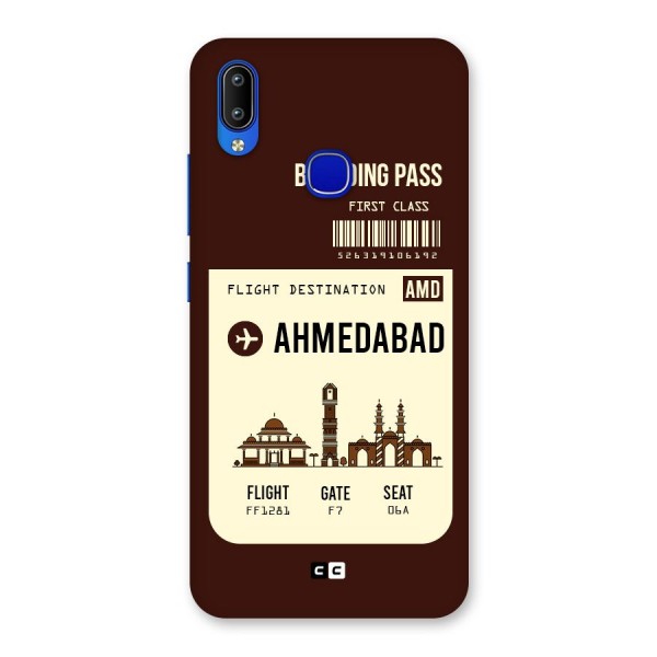 Ahmedabad Boarding Pass Back Case for Vivo Y91