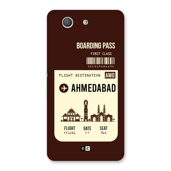 Ahmedabad Boarding Pass Back Case for Xperia Z3 Compact