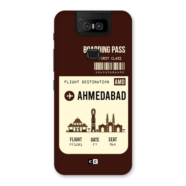 Ahmedabad Boarding Pass Back Case for Zenfone 6z