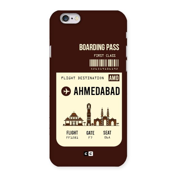 Ahmedabad Boarding Pass Back Case for iPhone 6 6S