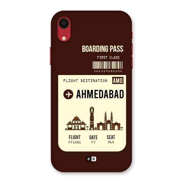 Ahmedabad Boarding Pass Back Case for iPhone XR