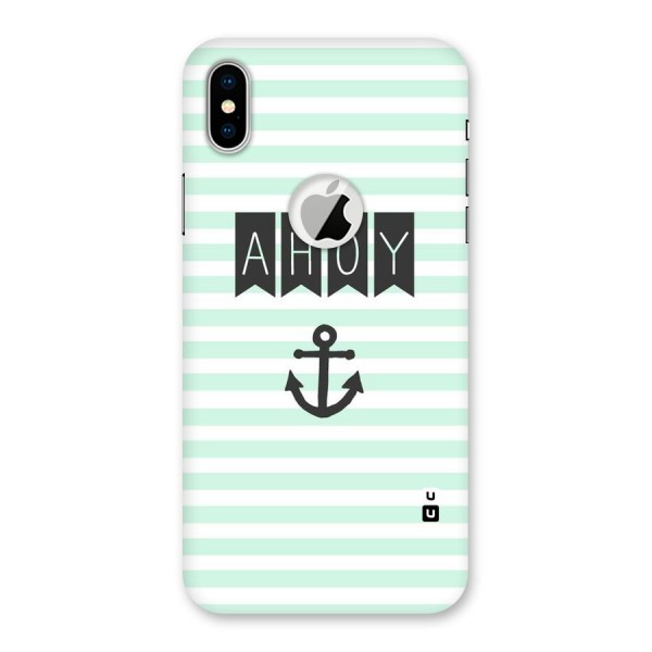 Ahoy Sailor Back Case for iPhone XS Logo Cut