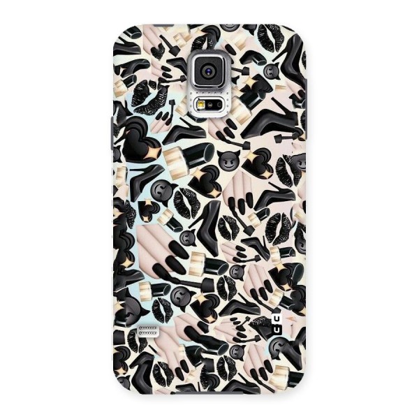 All Black Love Back Case for Samsung Galaxy S5