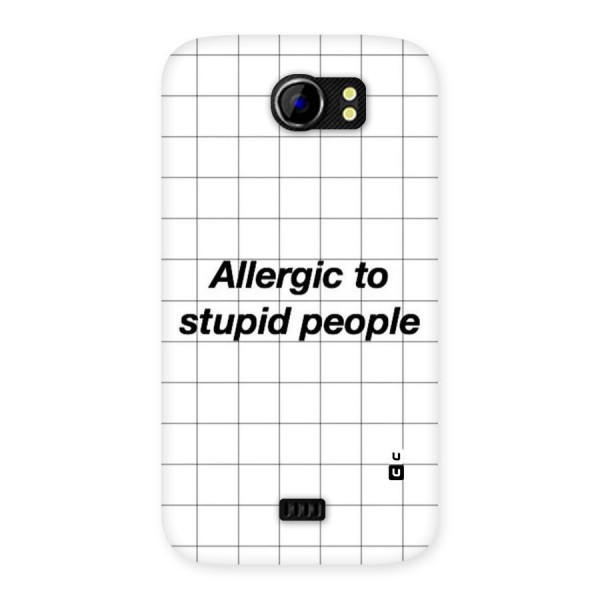 Allergic Back Case for Micromax Canvas 2 A110