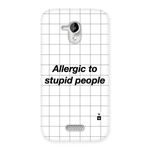 Allergic Back Case for Micromax Canvas HD A116