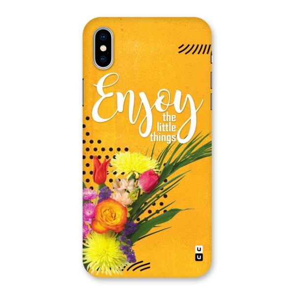 Always Enjoy Little Things Back Case for iPhone X