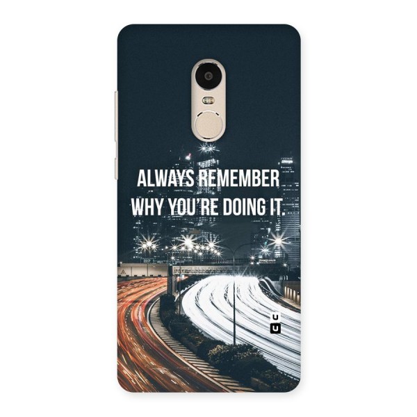 Always Remember Back Case for Xiaomi Redmi Note 4