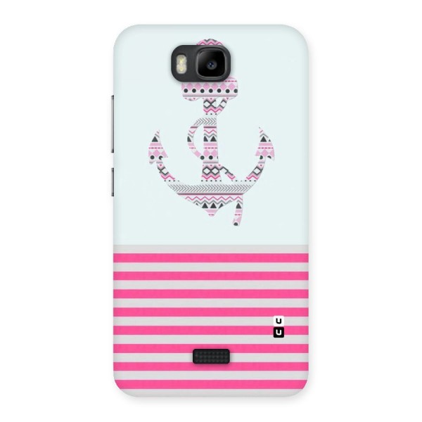 Anchor Design Stripes Back Case for Honor Bee