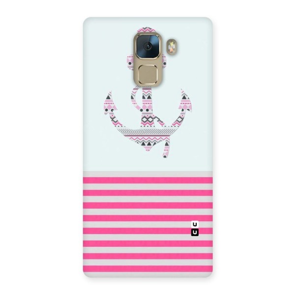 Anchor Design Stripes Back Case for Huawei Honor 7