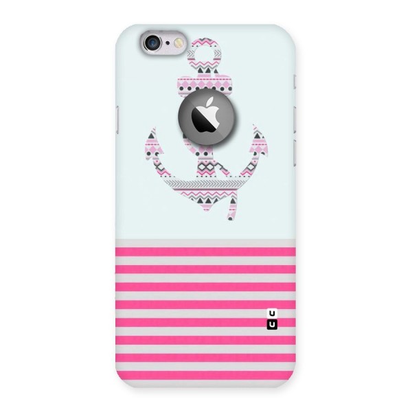 Anchor Design Stripes Back Case for iPhone 6 Logo Cut