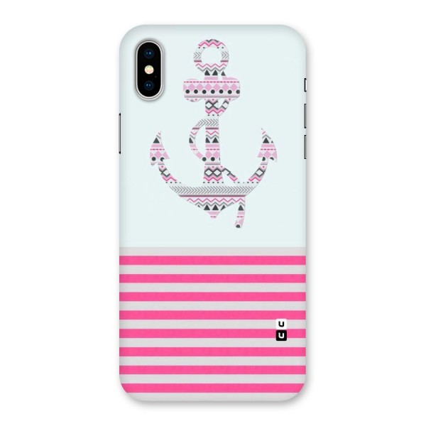 Anchor Design Stripes Back Case for iPhone X