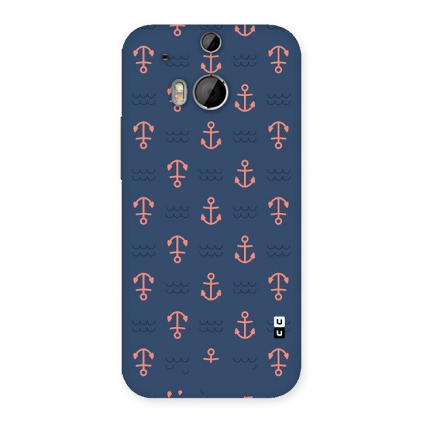 Anchor Sea Blue Back Case for HTC One M8