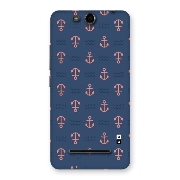 Anchor Sea Blue Back Case for Micromax Canvas Juice 3 Q392