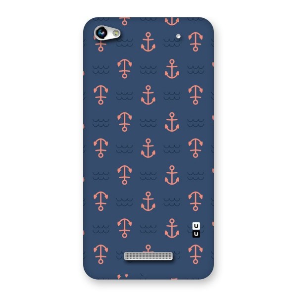 Anchor Sea Blue Back Case for Micromax Hue 2