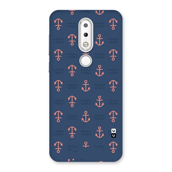 Anchor Sea Blue Back Case for Nokia 6.1 Plus