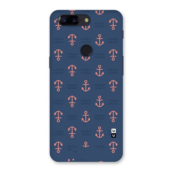 Anchor Sea Blue Back Case for OnePlus 5T