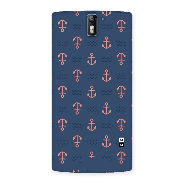 Anchor Sea Blue Back Case for One Plus One