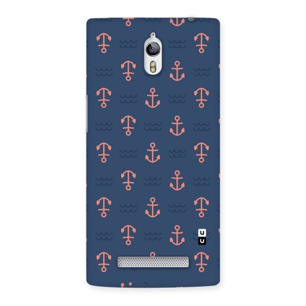 Anchor Sea Blue Back Case for Oppo Find 7