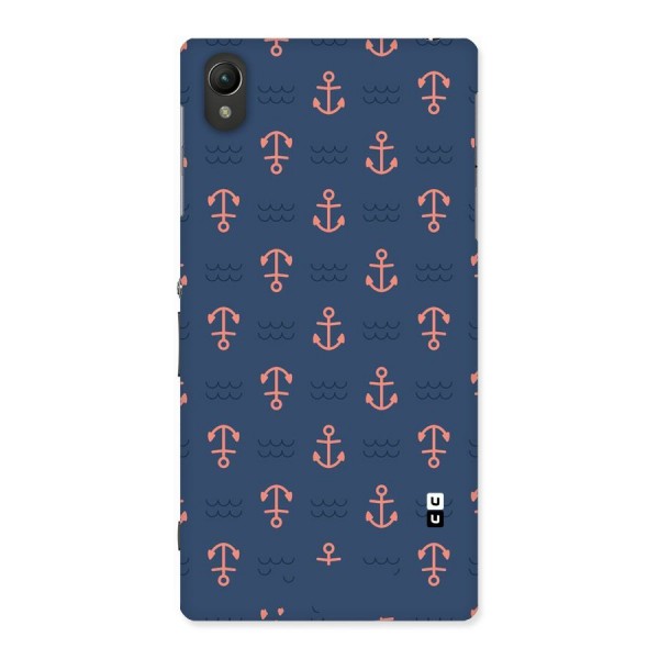 Anchor Sea Blue Back Case for Sony Xperia Z1