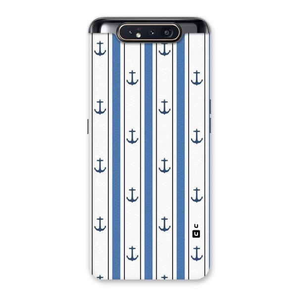 Anchor Stripe Lines Back Case for Galaxy A80