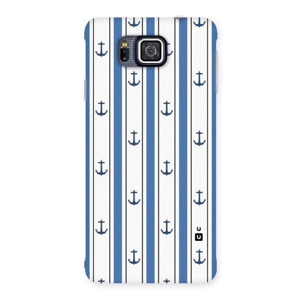 Anchor Stripe Lines Back Case for Galaxy Alpha