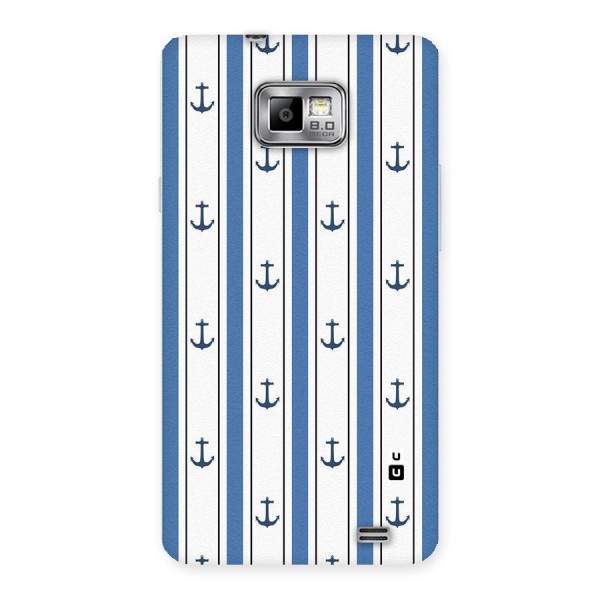 Anchor Stripe Lines Back Case for Galaxy S2