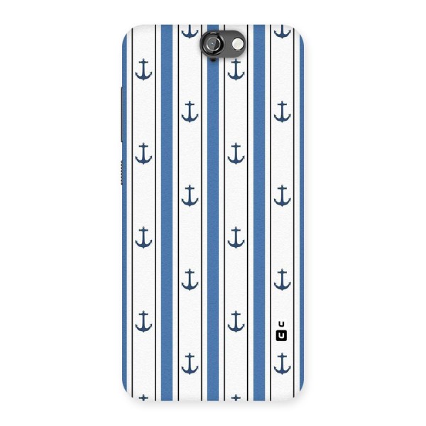 Anchor Stripe Lines Back Case for HTC One A9