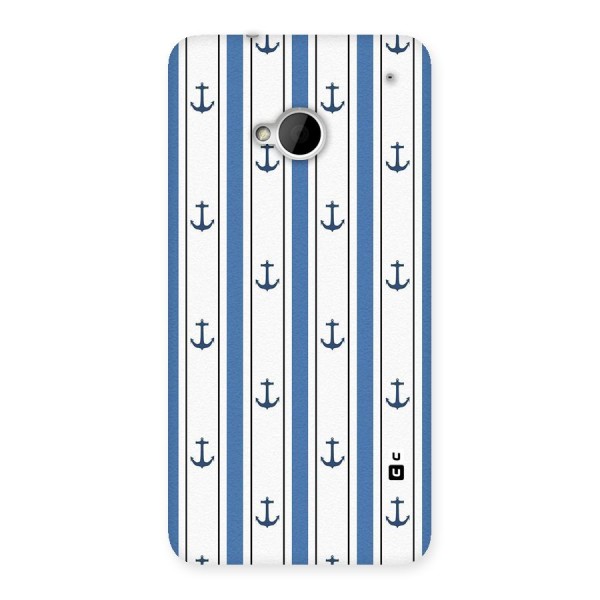 Anchor Stripe Lines Back Case for HTC One M7