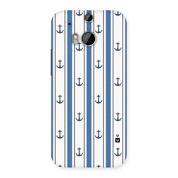 Anchor Stripe Lines Back Case for HTC One M8