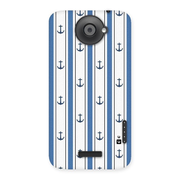 Anchor Stripe Lines Back Case for HTC One X