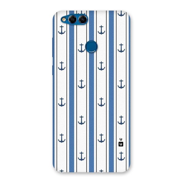Anchor Stripe Lines Back Case for Honor 7X