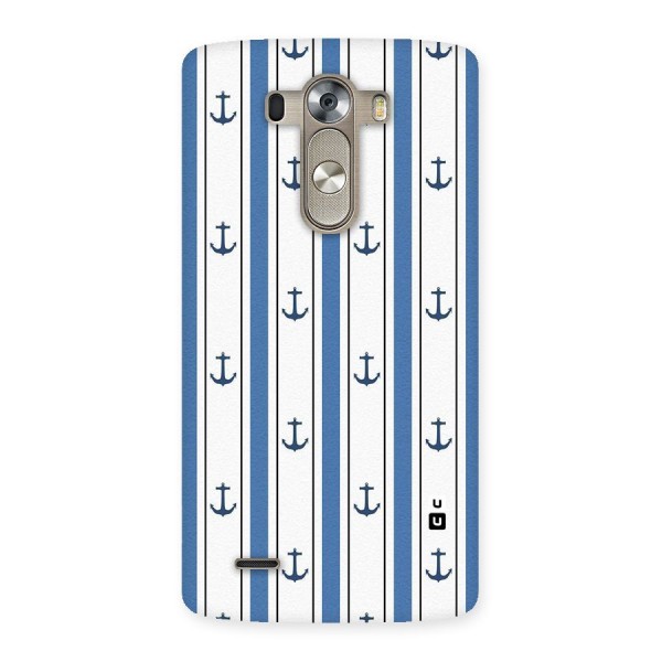 Anchor Stripe Lines Back Case for LG G3
