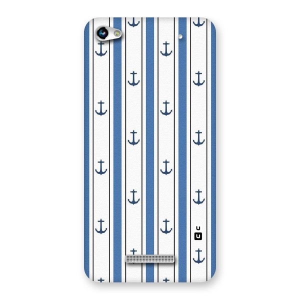 Anchor Stripe Lines Back Case for Micromax Hue 2