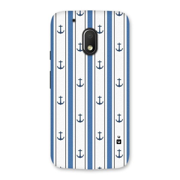 Anchor Stripe Lines Back Case for Moto G4 Play
